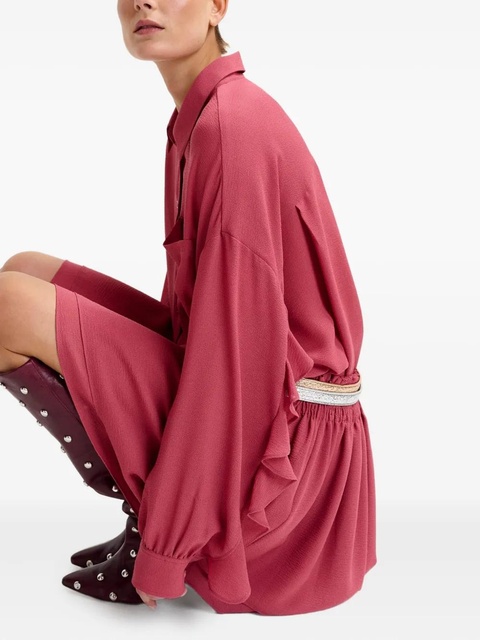 Essentiel Antwerp smocked mini skirt - Pink - zdjęcie produktu nr 2