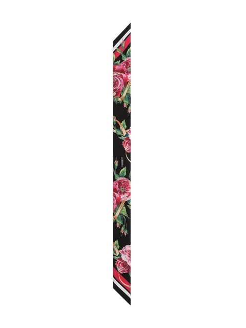 Dolce & Gabbana floral-print neckerchief - Black - zdjęcie produktu nr 2