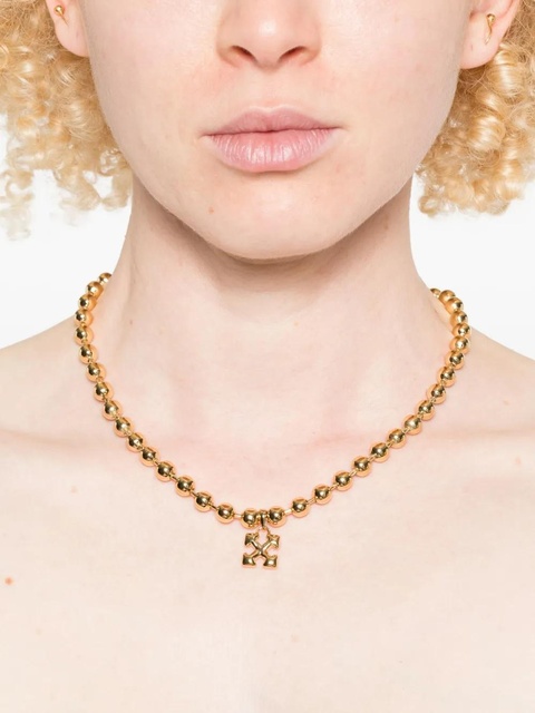 Off-White ball-chain necklace - Gold - zdjęcie produktu nr 2