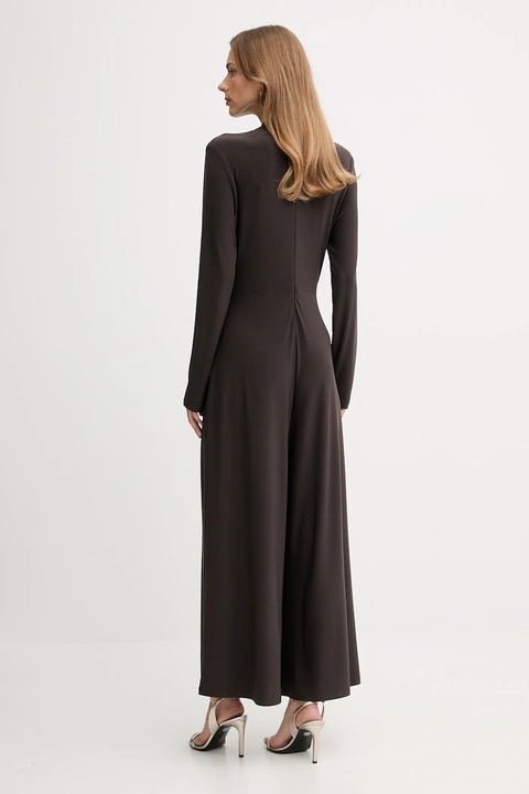 Joseph Ribkoff kombinezon kolor brązowy z dekoltem w szpic 254219 - zdjęcie produktu nr 2