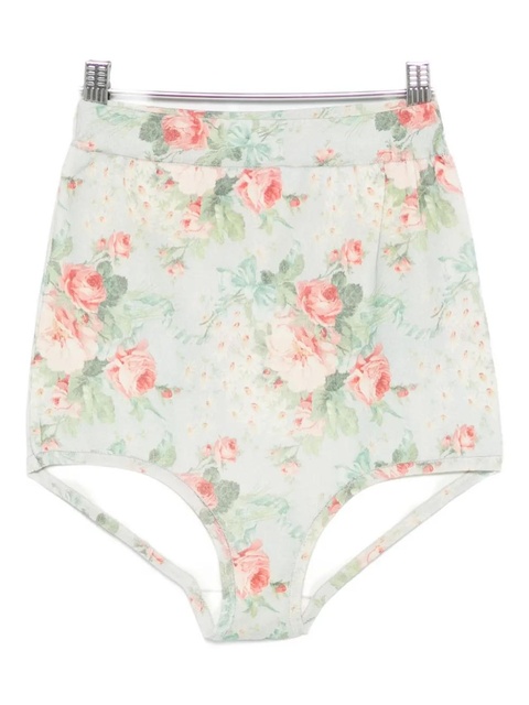 Simone Rocha floral-printed shorts - Blue - zdjęcie produktu nr 1