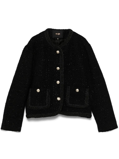 Maje cropped tweed jacket - Black - zdjęcie produktu nr 1