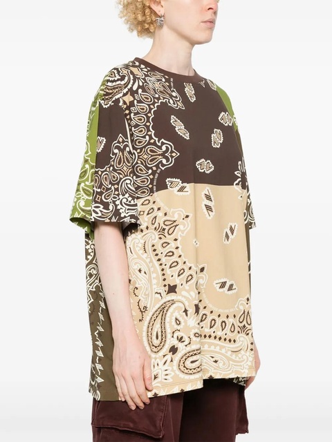 The Attico paisley-print cotton T-shirt - Brown - zdjęcie produktu nr 2