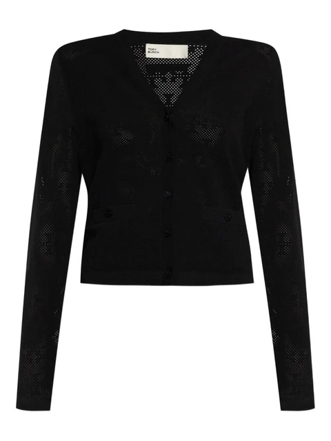 Tory Burch logo-knit cardigan - Black - zdjęcie produktu nr 1