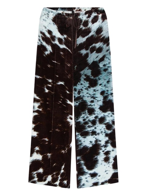 DRIES VAN NOTEN cowhide-print trousers - Black - zdjęcie produktu nr 1
