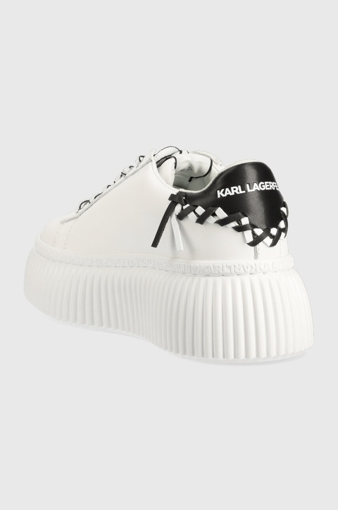 Karl Lagerfeld sneakersy skórzane KREEPER LO kolor biały KL42372 - zdjęcie produktu nr 2