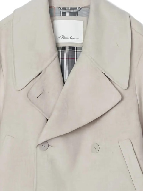3.1 Phillip Lim double-breasted plaid-cuff jacket - Neutrals - zdjęcie produktu nr 1
