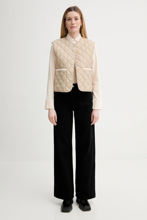 Marc O'Polo bezrękawnik kolor beżowy przejściowy 600111972009 - zdjęcie produktu nr 2