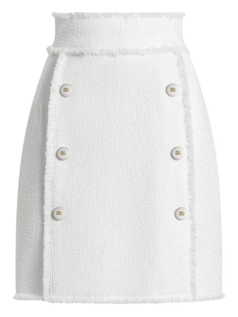 Dolce & Gabbana decorative-button mini skirt - White - zdjęcie produktu nr 1