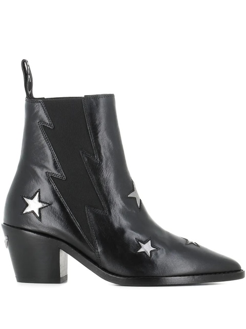 Zadig&Voltaire 60mm Tyler Stars leather boots - Black - zdjęcie produktu nr 1
