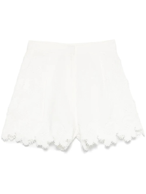 Maje guipure lace-detail shorts - White - zdjęcie produktu nr 1