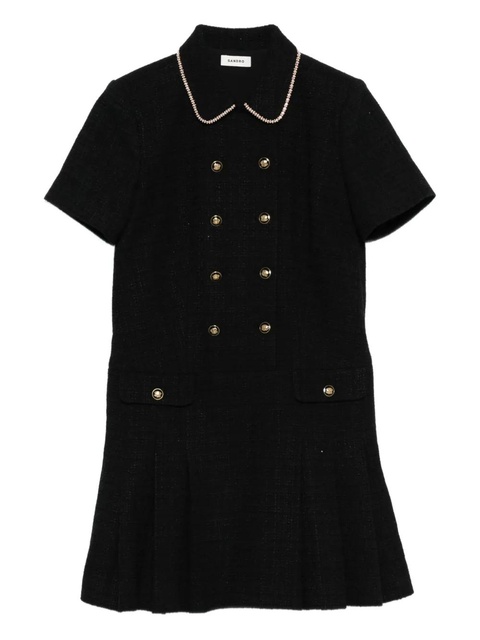 SANDRO button-embellished mini dress - Black - zdjęcie produktu nr 2