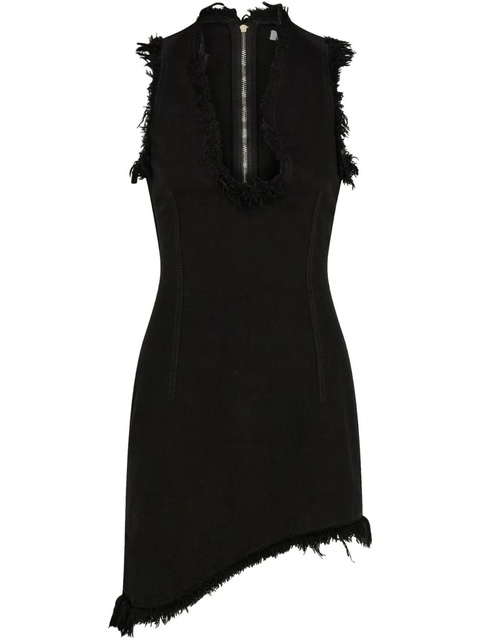 Ferragamo frayed-brim mini dress - Black - zdjęcie produktu nr 1