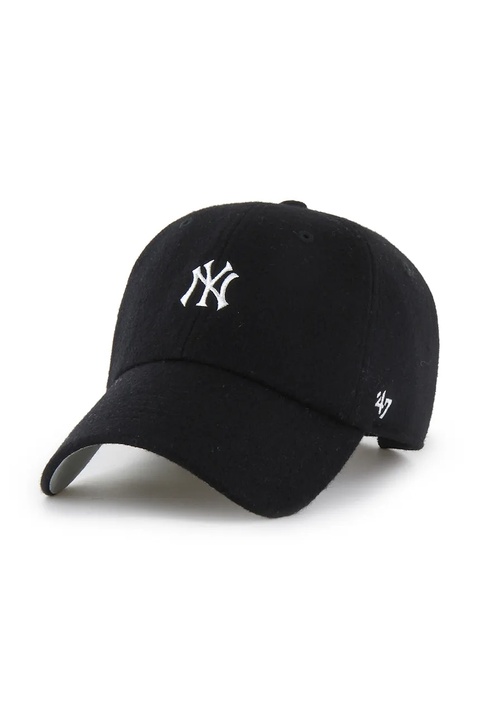 47 brand czapka z daszkiem z dodatkiem wełny MLB New York Yankees kolor czarny B-PBRCU17WIS-BK - zdjęcie produktu nr 1