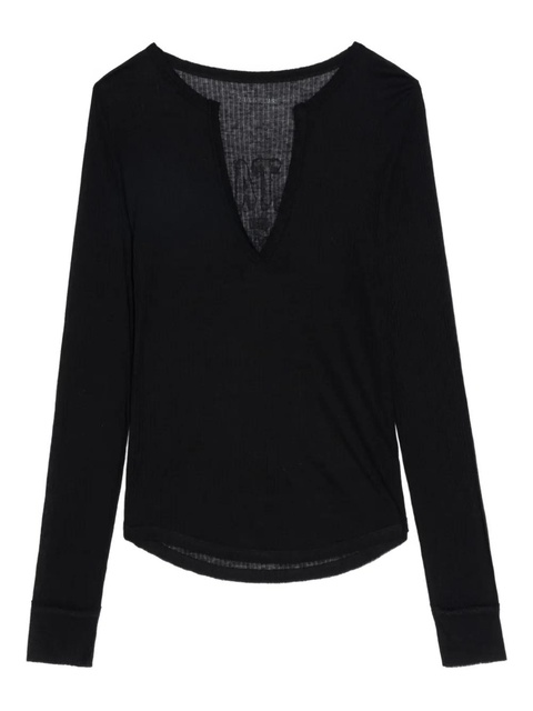 Zadig&Voltaire ribbed long-sleeve top - Black - zdjęcie produktu nr 1