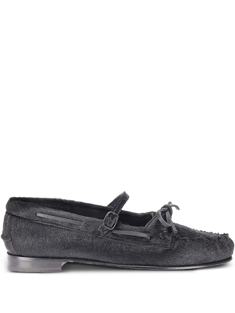 Hereu Lorea calf-hair flat pumps - Black - zdjęcie produktu nr 1