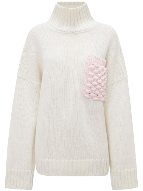 JW Anderson popcorn-patch sweater - White - zdjęcie produktu nr 1