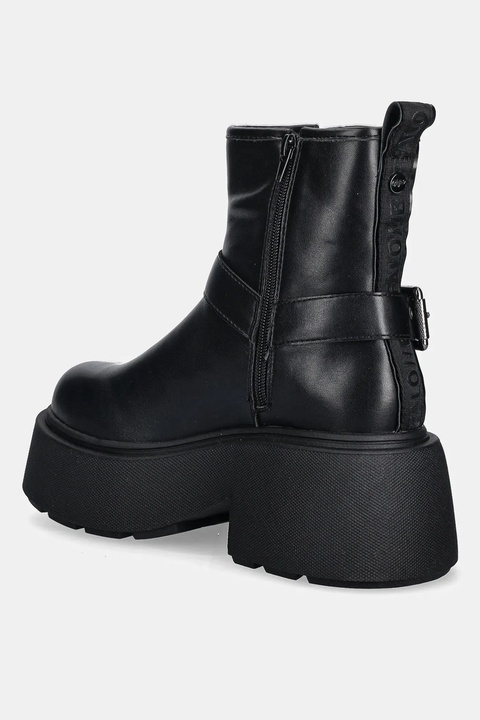 Buffalo botki Vicious Biker Short damskie kolor czarny na platformie 1270157-BLK - zdjęcie produktu nr 2