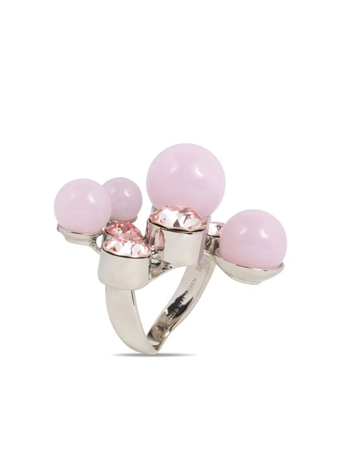 DRIES VAN NOTEN ornamented brass ring - Silver - zdjęcie produktu nr 1