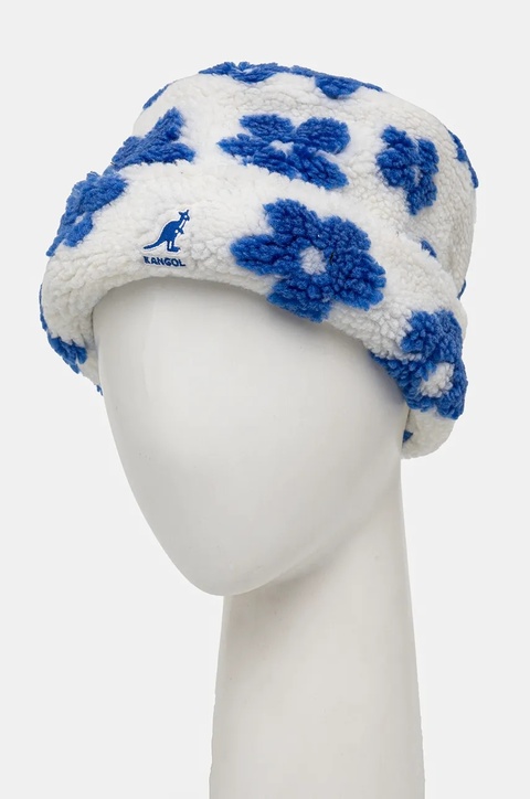 Kangol czapka FLORAL FLEECE kolor biały z grubej dzianiny K5421.WB122 - zdjęcie produktu nr 1