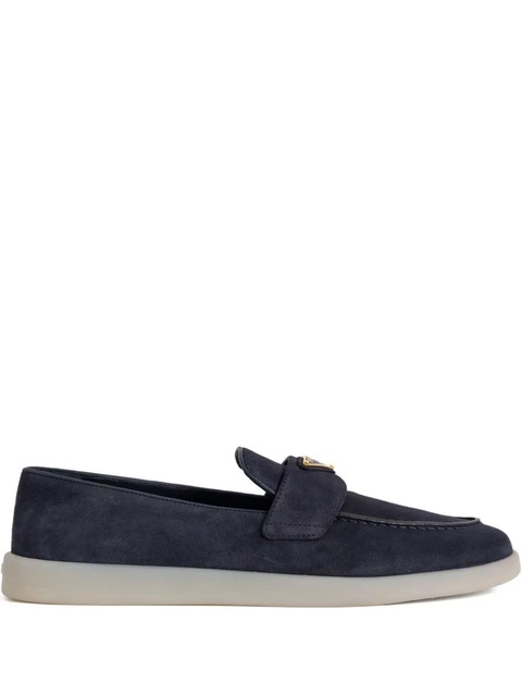 Prada suede logo loafers - Blue - zdjęcie produktu nr 1