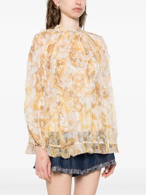 ZIMMERMANN frill-detail billow blouse - Neutrals - zdjęcie produktu nr 2