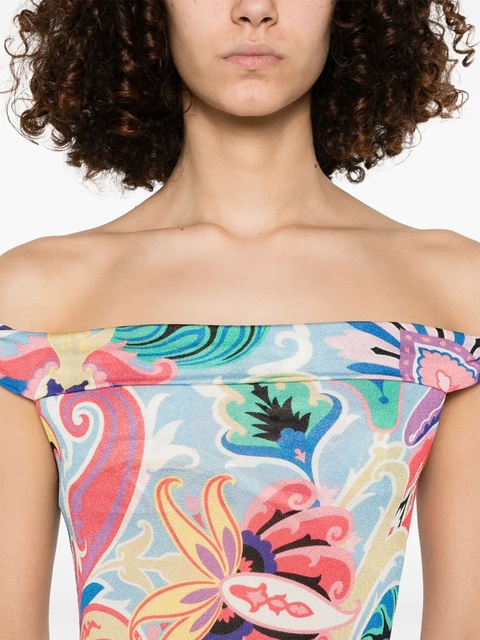 ETRO paisley-print tank top - Blue - zdjęcie produktu nr 2