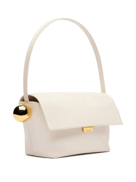 Jacquemus metallic-clasp leather shoulder bag - Neutrals - zdjęcie produktu nr 2