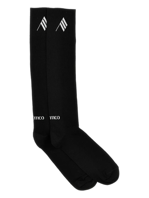 The Attico jacquard logo socks - Black - zdjęcie produktu nr 1