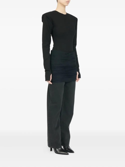 MM6 Maison Margiela gathered jeans - Black - zdjęcie produktu nr 1