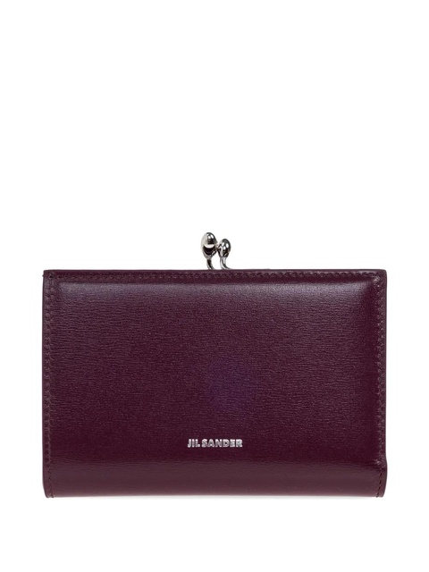 Jil Sander clasp-fastening leather wallet - Purple - zdjęcie produktu nr 2