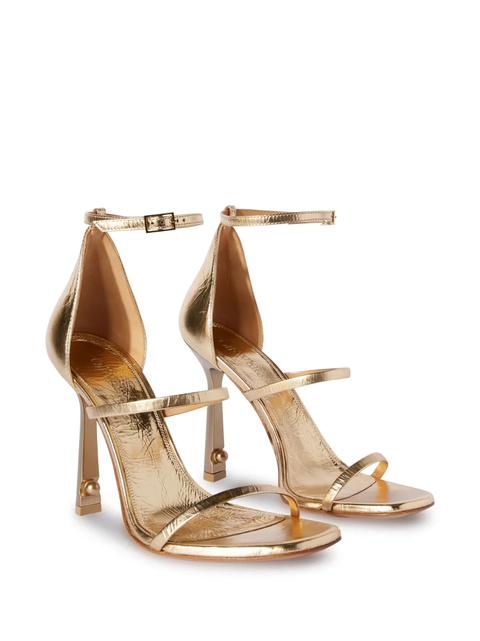 Off-White strappy leather sandals - Gold - zdjęcie produktu nr 2