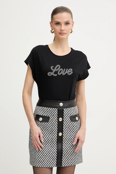 Morgan t-shirt damski kolor czarny DTOWN - zdjęcie produktu nr 1