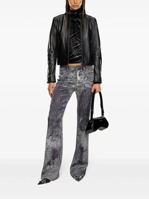 Diesel L-Ayla leather biker jacket - Black - zdjęcie produktu nr 2