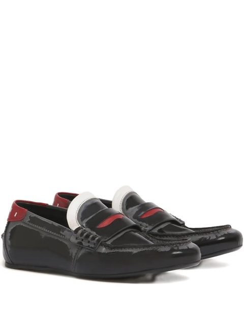Marni penny-strap leather loafers - Black - zdjęcie produktu nr 1