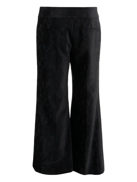 Chloé floral-pattern flared trousers - Black - zdjęcie produktu nr 2