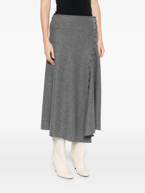 Victoria Beckham scalloped asymmetric skirt - Grey - zdjęcie produktu nr 2