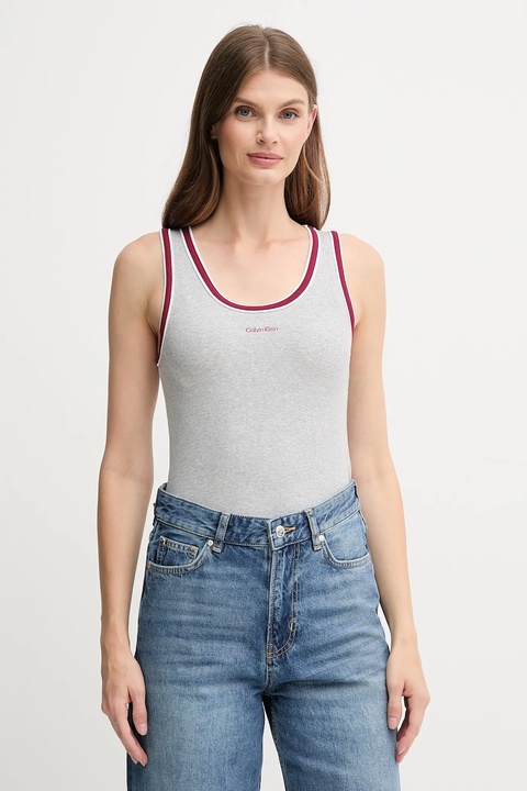 Calvin Klein Jeans top kolor szary LV047D200G - zdjęcie produktu nr 1