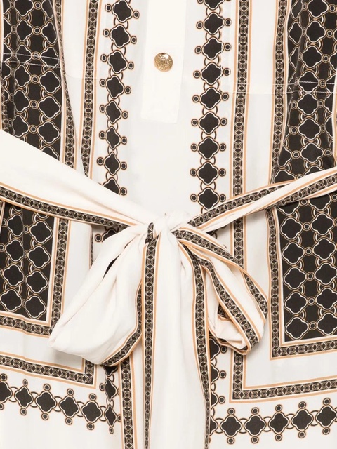 ZIMMERMANN geometric-print belted dress - Neutrals - zdjęcie produktu nr 2
