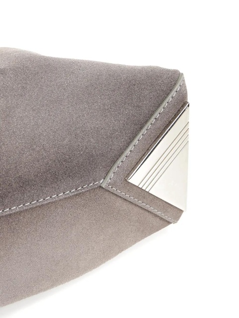 The Attico small La Passeggiata suede shoulder bag - Grey - zdjęcie produktu nr 2