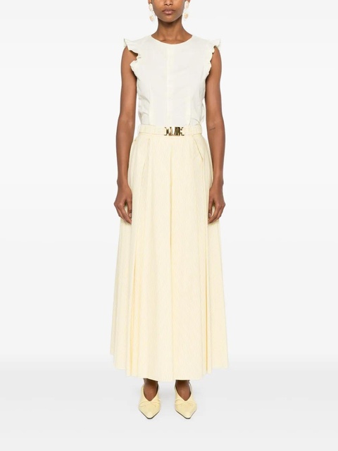 Rowen Rose striped pleated skirt - White - zdjęcie produktu nr 2