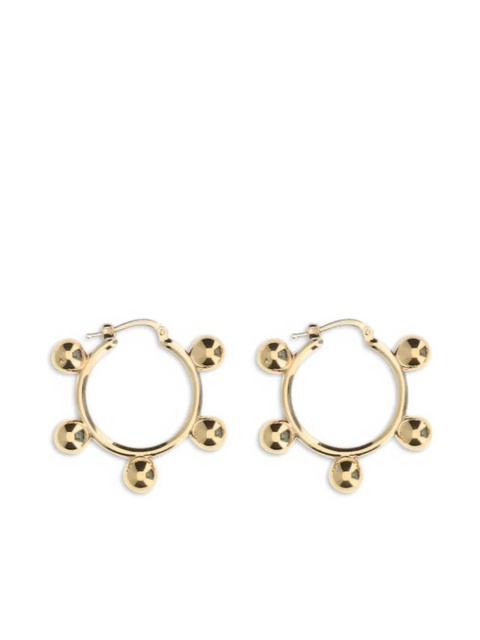 Jil Sander beaded hoop earrings - Gold - zdjęcie produktu nr 1