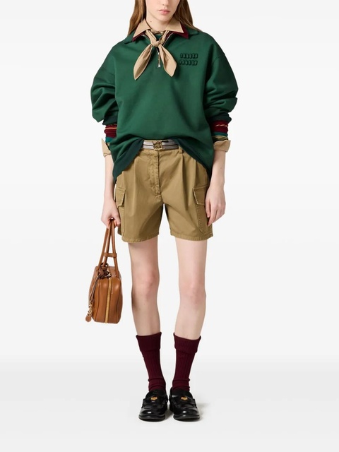 Miu Miu cotton shorts - Green - zdjęcie produktu nr 2