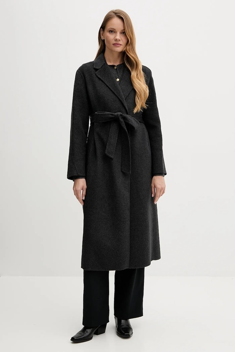 Tommy Hilfiger płaszcz z wełną kolor szary WW0WW47286 - zdjęcie produktu nr 1