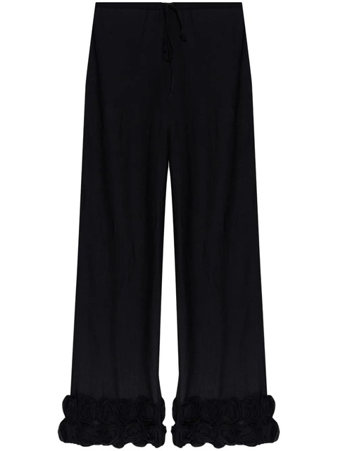 Oséree floral-appliqué trousers - Black - zdjęcie produktu nr 1