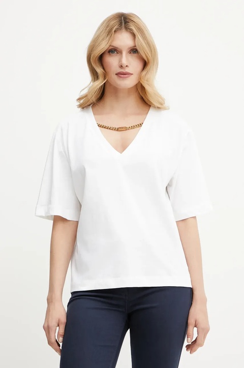 Marciano Guess t-shirt bawełniany CHRISSY damski kolor biały 5GGI03 6298A - zdjęcie produktu nr 1