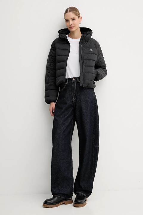 Calvin Klein Jeans kurtka kolor czarny przejściowa LV047C510G - zdjęcie produktu nr 2