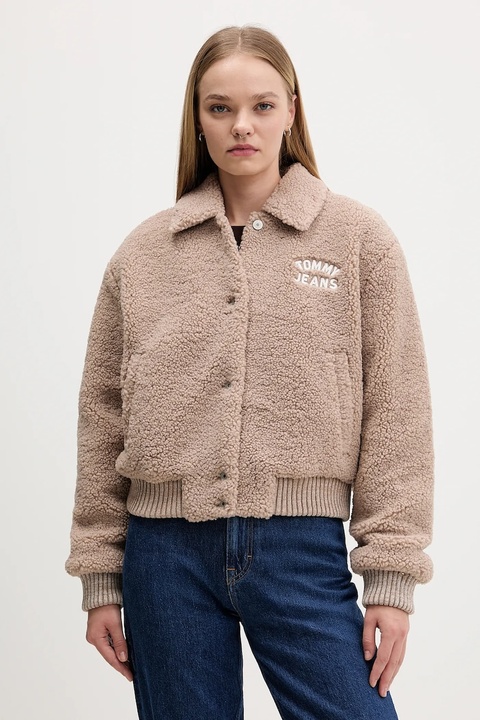 Tommy Jeans kurtka kolor brązowy zimowa DW0DW21666 - zdjęcie produktu nr 1