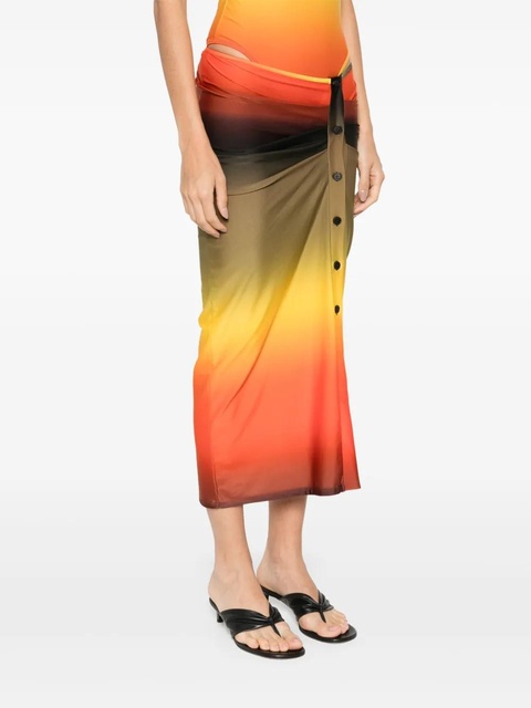 The Attico gradient-effect skirt - Green - zdjęcie produktu nr 2