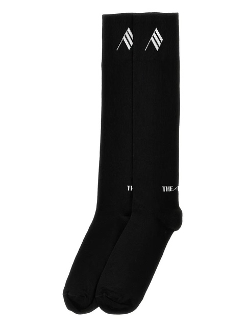 The Attico jacquard logo socks - Black - zdjęcie produktu nr 1